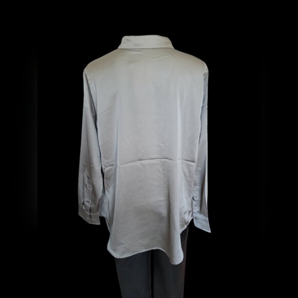 LAUREN Ralph Lauren Satin Dress Shirt Size XL - Picture 7 of 12